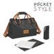 Badabulle přebalovací taška PocketStyle Black CAMEL