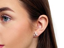 Perlové náušnice z nerezové oceli