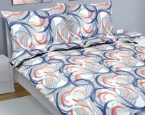 Povlečení krep na dvoudeku Modrá,Růžová,Šedá 80/210