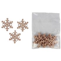 Vločka růžová 6 ks D1701-05 - dia 5 x 0,3 cm