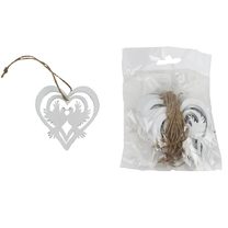 Srdce k zavěšení, 10 ks D6651 - 7 cm