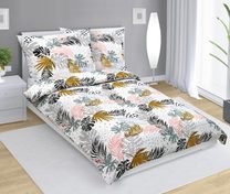 Povlečení krepové Šedá,Růžová,Hnědá 80/227