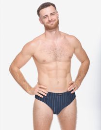 GINA pánské slipy se širším bokem, širší bok, šité 71135P