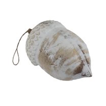 Dekorace žalud k zavěšení D7244 - dia 14 × 24 cm