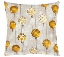 Povláček Vánoce - 45x45 cm Vánoční koule zlatá