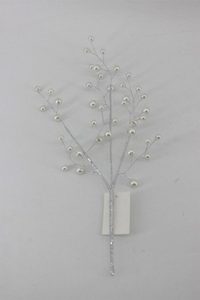 Dekorační větvička s korálky X7590 - 32 cm