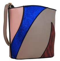 Menší dámská barevná crossbody kabelka F002 přírodní hnědá