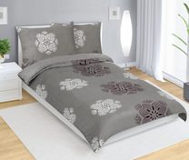 Povlečení MIKROFLANEL Bílá,Šedá,Fialová 95/961 140x200, 70x90 cm