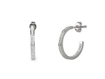 Náušnice z nerezové oceli s broušenými kamínky kruhy