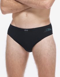 GINA pánské slipy s úzkým bokem, úzký bok, šité, s potiskem 70073P