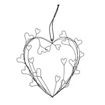 Srdce k zavěšení K3224 - 22 × 22 x 0,2 cm