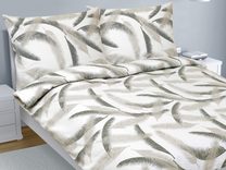 Povlečení krep na dvoudeku Šedá,Bílá 80/929