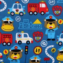 Látka - Bavlna Modrá,Žlutá,Červená 48/084 šířka 160 cm