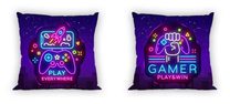 Povlak na polštářek Gamer Neon Bavlna, 40/40 cm