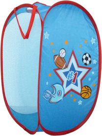 Koš textilní skládací 35x60x35cm box na hračky modrý pro kluky