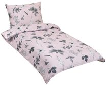 Povlečení bavlněné - 140x200, 70x90 cm Louka šedá