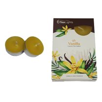 Svíčka čajová VANILLA 6ks - dia 3,7 X 1,8 cm