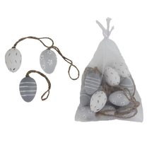 Dekorační vajíčka, 12 ks X4782 - dia 3 x 4 cm