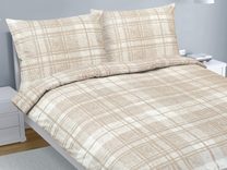 Povlečení bavlna na dvoudeku Béžová,Bílá 90/311