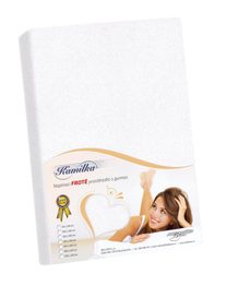 Froté prostěradlo - 90x200x40 cm bílá