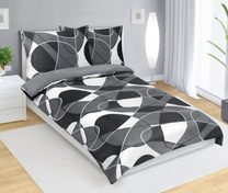 Povlečení MIKROFLANEL Bílá,Šedá,Tmavě šedá 95/868 140x200, 70x90 cm