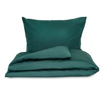 Saténové povlečení 140x200, 70x90cm tmavě zelené
