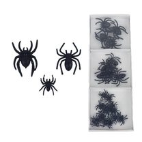 Dekorace pavouci, 24 ks X5067 - 1,5 - 2,5 x 0,4 - 0,8 x 2,2 - 4 cm