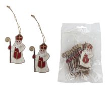 Dekorace Mikuláš k zavěšení, 10 ks D6682 - 7 cm