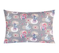 Povláček bavlna Šedá,Růžová 45/087