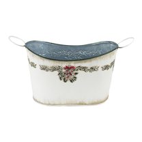 Vánoční plechový obal oválný K3904/2 - 23 cm