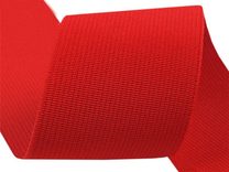Pruženka hladká šíře 50 mm tkaná barevná návin 4 metry červená