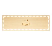 Dno - víko překližkové Natur obdélník s králíčkem 30x10 cm / otvory 6 mm