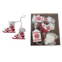 Vánoční dekorace k zavěšení, 6 ks D7341 - 13 × 11 × 2 cm