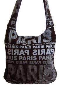 Moderní crossbody taška PARIS s šedým potiskem