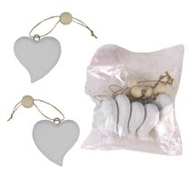 Dekorace srdce, 5ks D4095-01 - 5,8 x 6 x 1.50 cm