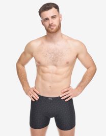 GINA pánské boxerky s delší nohavičkou, delší nohavička, šité, s potiskem 74181P