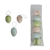 Velikonoční vajíčka k zavěšení, 6 ks X6925 - dia 3 x 4 cm