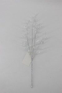 Dekorační větvička s korálky X7589 - 32 cm