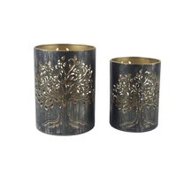 Svícen strom života, S/2 K4525 - 11.5 × 11.5 × 15 cm 9.5 × 9.5 × 12 cm