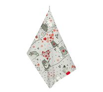 Kuchyňská utěrka 1 ks Šedá,Bílá,Červená 309 50x70 cm