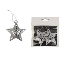 Ozdoba hvězda, 2ks K1095/ST - dia 7 x 1,5 cm