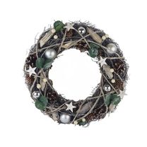 Vánoční věnec P2285 - 34 × 34 × 10 cm