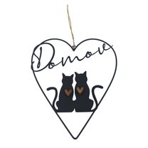 Srdce k zavěšení s kočkami K4536 - 20.00 × 1.00 × 23.80 cm