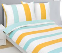 Povlečení MIKROFLANEL Bílá,Tyrkysová,Žlutá 95/336 140x200, 70x90 cm