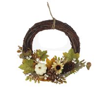 Podzimní věnec P2284 - 30 × 30 × 8 cm