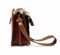 GROSSO Kožená pánská crossbody taška 22x28x6 cm černá