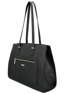 Praktická velká dámská crossbody kabelka 47-MH černá