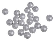 Kuličky glitter průměr 2 cm - stříbrná 80 kusů