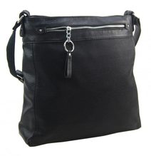 Černá moderní crossbody dámská kabelka 67-MH