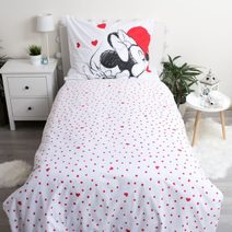 Povlečení Mickey a Minnie Love micro Polyester - mikrovlákno, 140/200, 70/90 cm